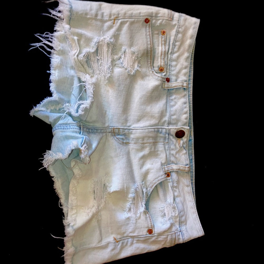 American Eagle Womens Stretch Ripped Jean Shorts